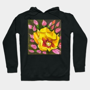 Yellow cactus flower from the state of Arizona Hoodie